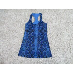 Lululemon Tank Top Women's 4? Blue Sapphire Racerback Ziggy Snake